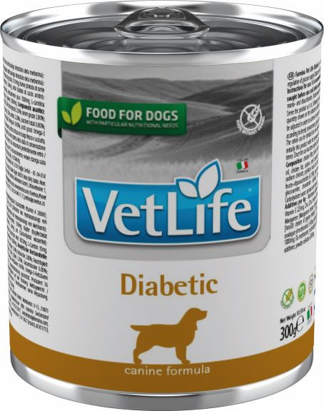 Farmina Vet Life Natural Diet Dog Diabetic 6X300Gr, comida húmeda para perros