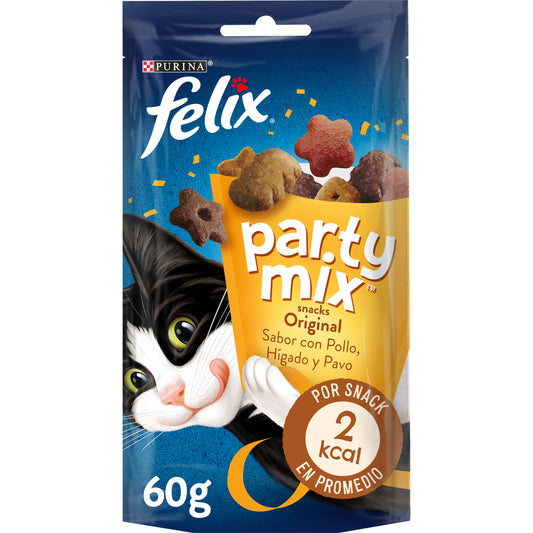 Felix Party Feline Mix Original Caja 8X60Gr, comida húmeda para gatos