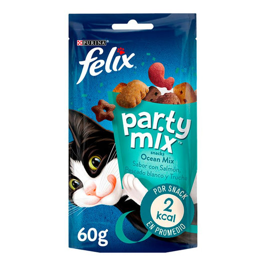 Felix Party Feline Mix Ocean Caja 8X60Gr, comida húmeda para gatos