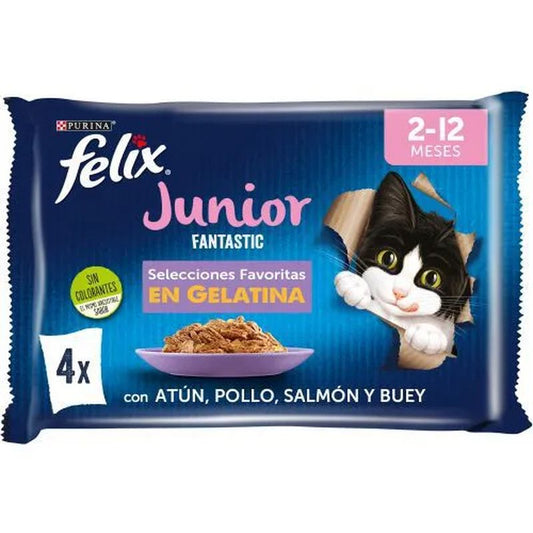 Felix Feline Fantastic Junior Grill En Gelatina 12X4X85Gr