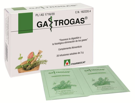 Fharmocat Gastrogas, 20 Sobres De 3 Gr   