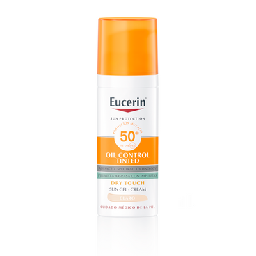 Eucerin Face Oil Control Dry Touch Gel Crema Spf50+ Tinted Light, 50 ml