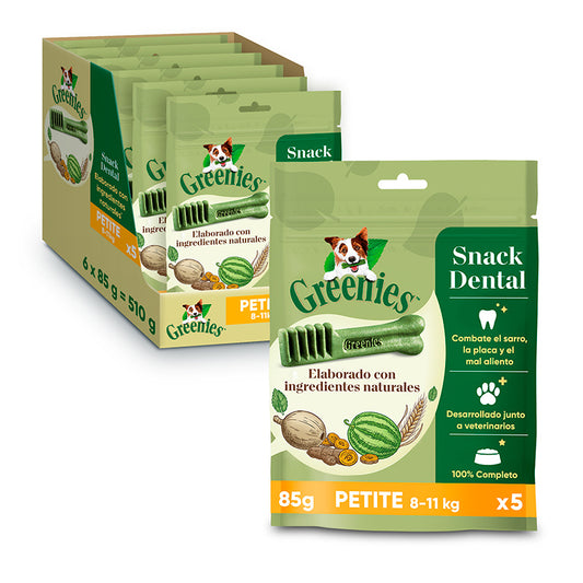 Greenies Hueso Dental Petite Caja, 6X85 gr, snack para perros