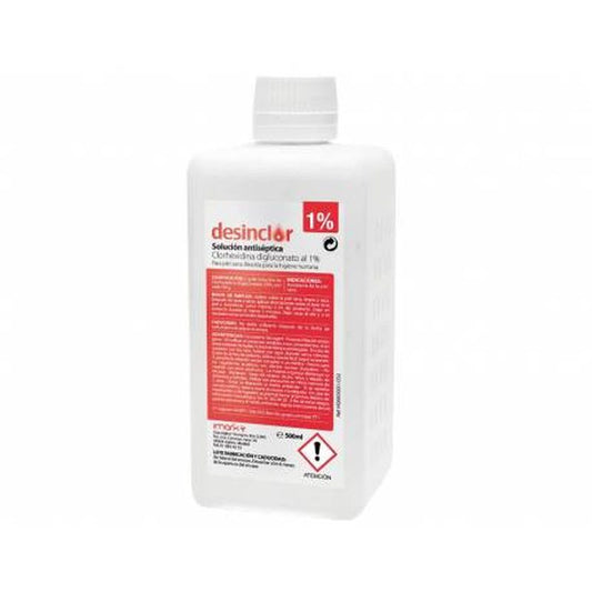 Desinclor (Rojo) Solucion Antiseptica Clorhexidina  1%, 500Ml.