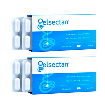 Gelsectan Pack 2 unidades de Función intestinal 60 cápsulas