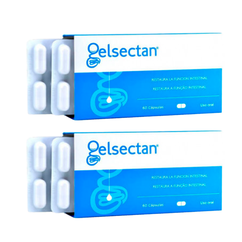 Gelsectan Pack 2 unidades de Función intestinal 60 cápsulas