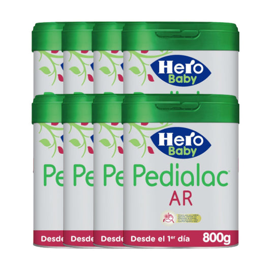 Pack 8 X Hero Baby  Pedialac Leche Ar, 800 Gr