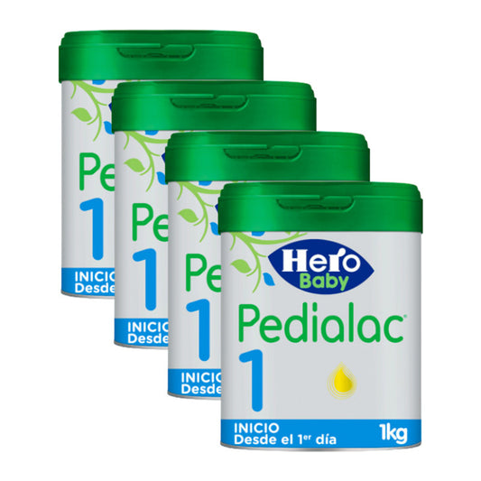 Pack 4 X Hero Baby Pedialac Leche 1, 1Kg