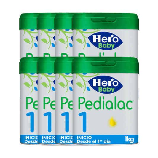 Pack 8 X Hero Baby Pedialac Leche 1, 1Kg