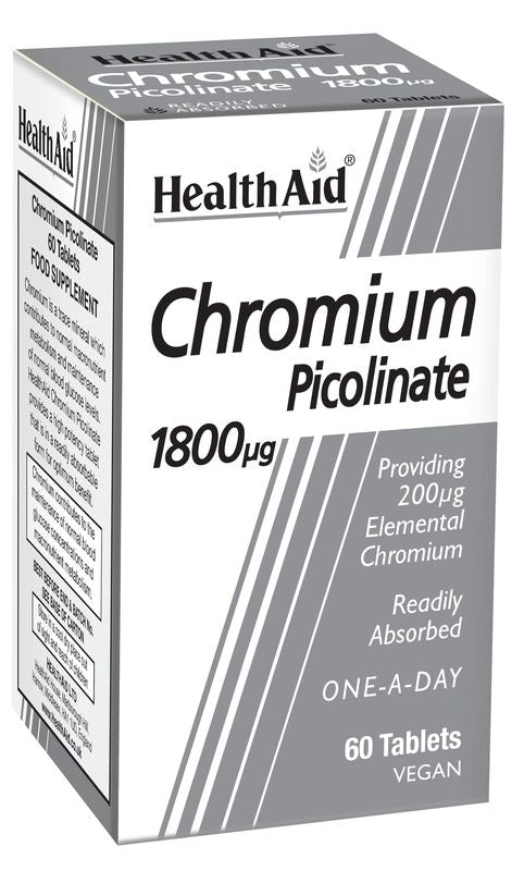 Health Aid Cromo Picolinato 200 Mcg, 60 Comprimidos      