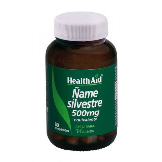 Health Aid Ñame Silvestre Wild Yam 500 Mg , 60 tabletas   