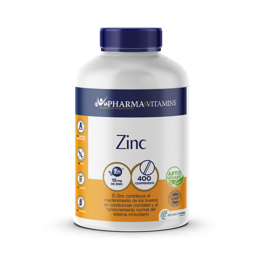 Pharma & Vitamins Zinc 15 Mg. , 400 comprimidos