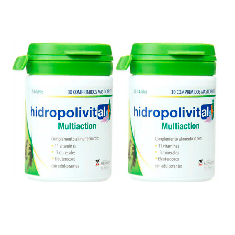 Hidropolivital Duplo Multiaction 2 x 30 comprimidos Masticables