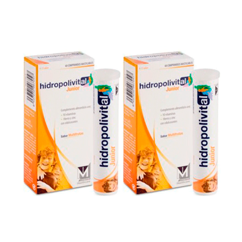 Hidropolivital Junior Duplo Complemento Alimenticio 2 x 40 comprimidos Masticables