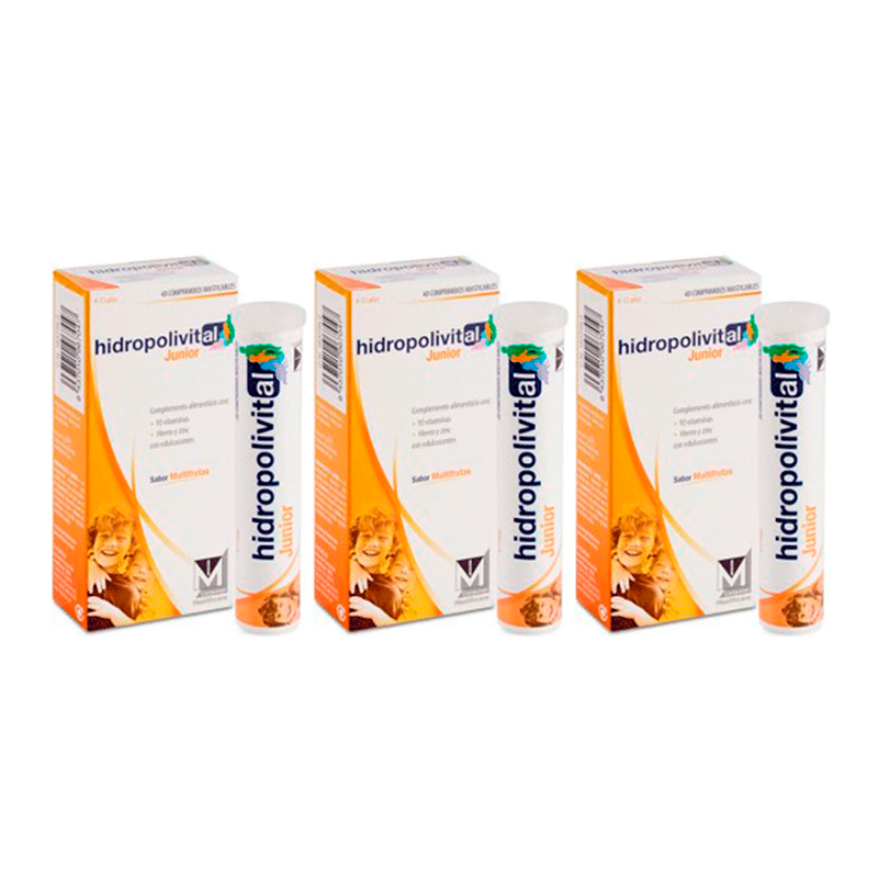Hidropolivital Junior Triplo Complemento Alimenticio 3 x 40 comprimidos Masticables