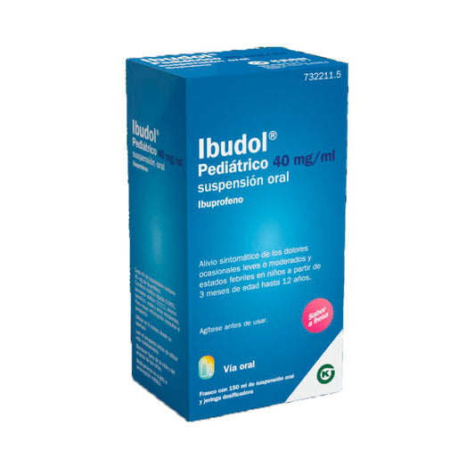 Ibudol Pediátrico 40 Mg/Ml  , suspensión oral 1 frasco 150 ml + jeringa oral