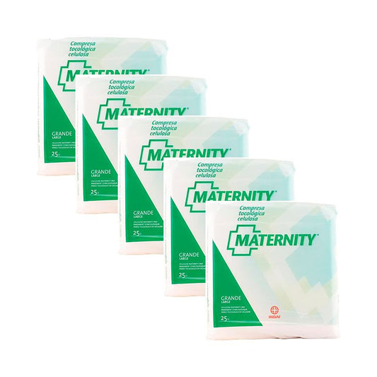 Indas Maternity Pack Compresa Tocológica Celulosa, 5x25 unidades