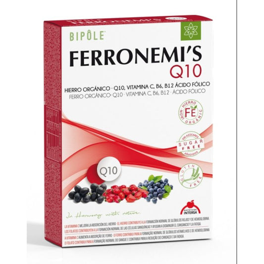 Intersa Ferronemis Q10 , 20 ampollas