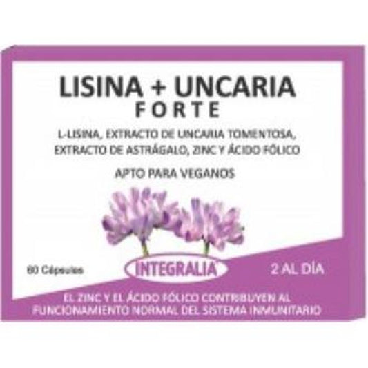 Integralia Lisina + Uncaria Forte 60 Cápsulas 