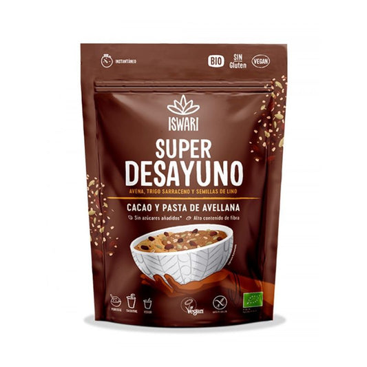 Iswari Super Desayuno Cacao Y Avellanas 360Gr. Bio Sg Veg 
