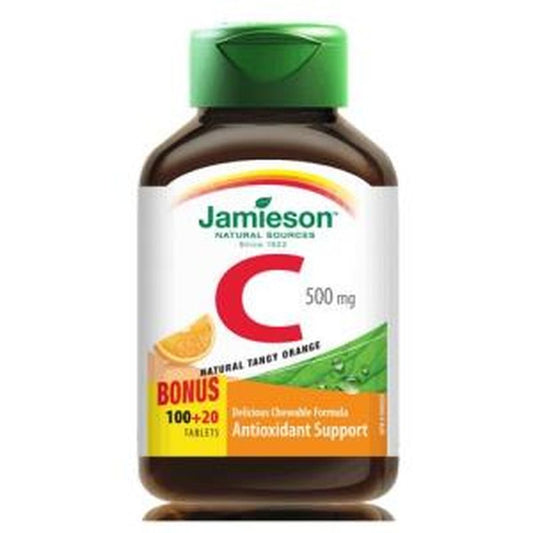 Jamieson Vitamina C 500Mg. Sabor Naranja 100Comp.Mastic. 