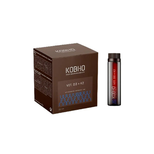 Kobho Labs Suplemento Vitamina D3 + K2, 20 viales