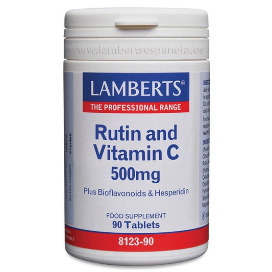 Lamberts Rutina Y Vit C + Bioflavonoides , 90 tabletas   