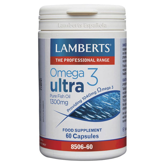 Lamberts Omega 3 Ultra Aceite De Pescado Puro , 60 cápsulas   