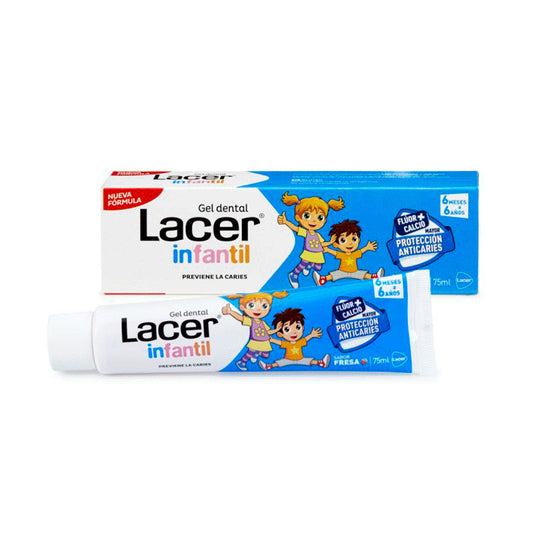 Lacer Gel  Infantil Fresa, 75 ml