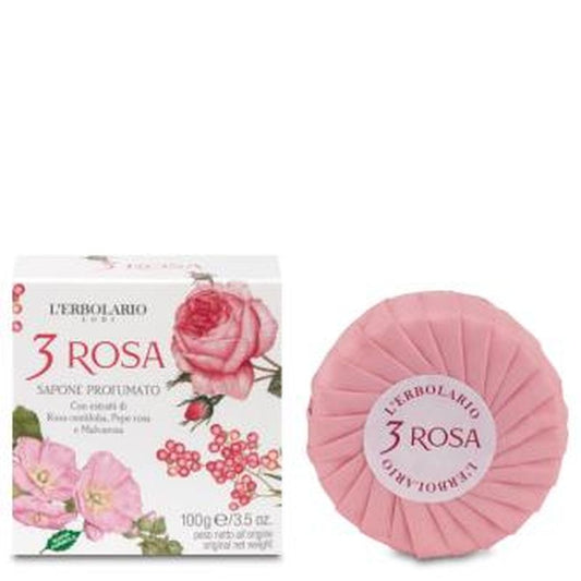 L´Erbolario 3 Rosas Jabon Pastilla 100Gr 