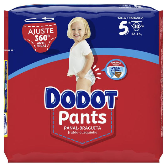Dodot Pants Pañal-Braguita Talla 5 (12-17 Kg), 30 unidades