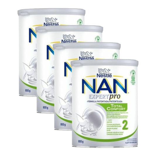 Pack 4 X Nan Confort 2 Leche Infantil , 800 g