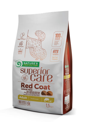 Natures Protection Superior Care Red Coat Pienso Grain Free Para Perros Adultos Pequeños De Salmón 1,5Kg