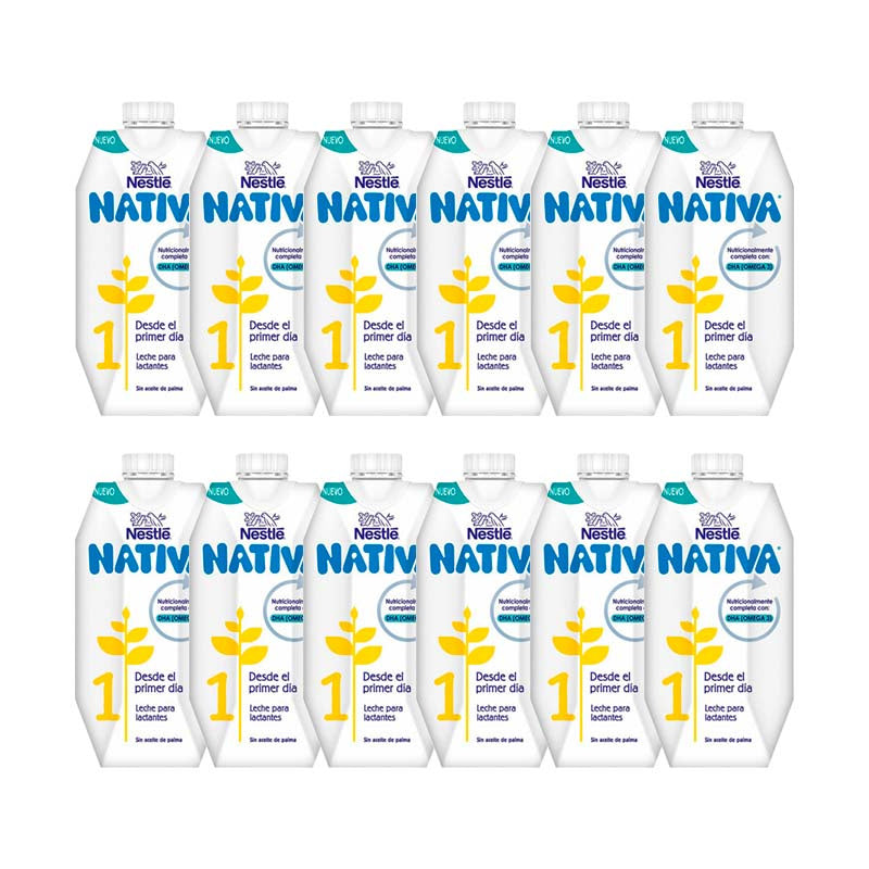 Pack 12 X Nestlé Nativa 1 Líquida, 500ml