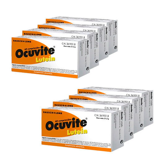 Pack 8 Bausch & Lomb Ocuvite Lutein 60 Comprimidos