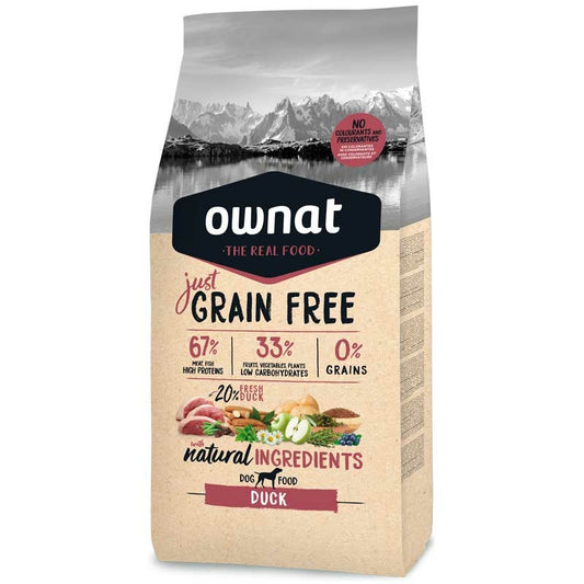Ownat Just Canine Adult Grain Free Pato 3Kg, pienso para perros
