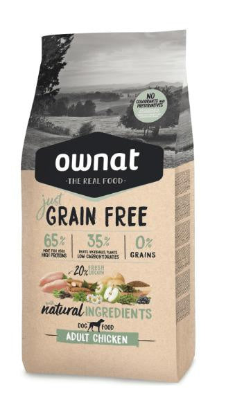 Ownat Just Canine Adult Grain Free Pollo 3Kg, pienso para perros