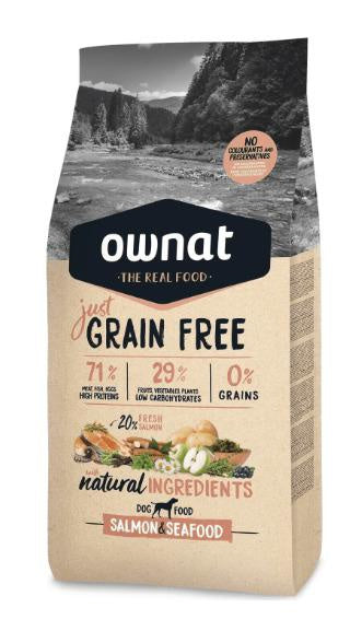 Ownat Just Canine Adult Grain Free Salmon 3Kg , pienso para perros