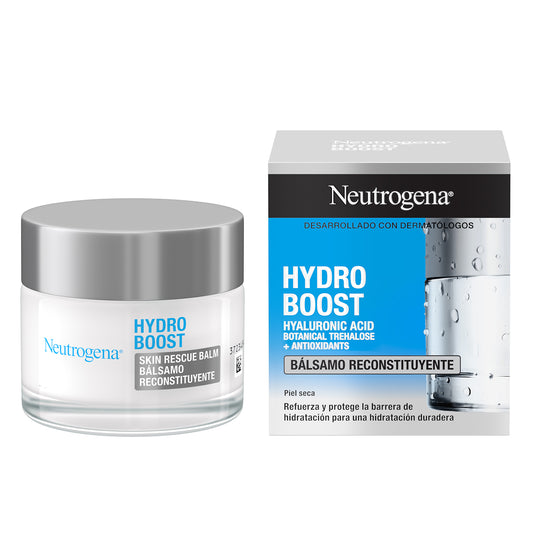 Neutrogena Hydro Boost Bálsamo Reconstituyente con Ácido Hialurónico, Hidratante Facial Para Piel Seca, 50 ml