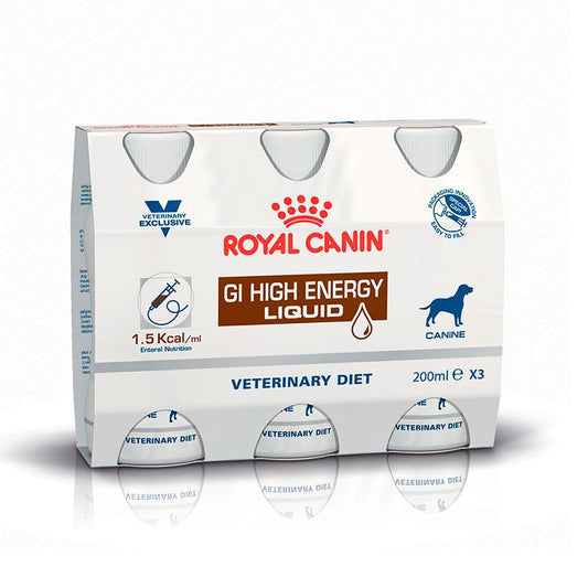 Royal Canin Veterinary High Energy Liquido 3X200Ml, comida húmeda para perros