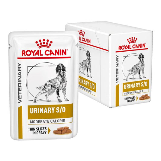Royal Canin Veterinary Urinary S/O Moderate Calorie Caja 12X100Gr, comida húmeda para perros