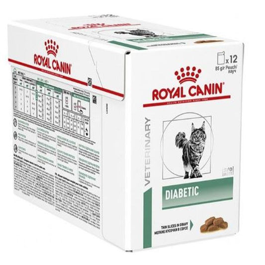 Royal Canin Veterinary Diabetic Caja 12X85Gr, comida húmeda para gatos