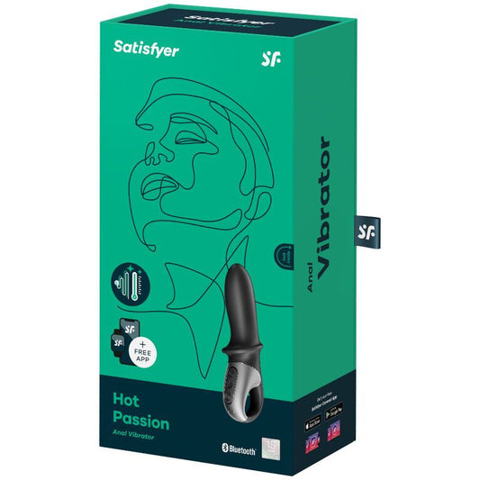 Satisfyer Connect  Hot Passion Vibrador Anal App - Negro