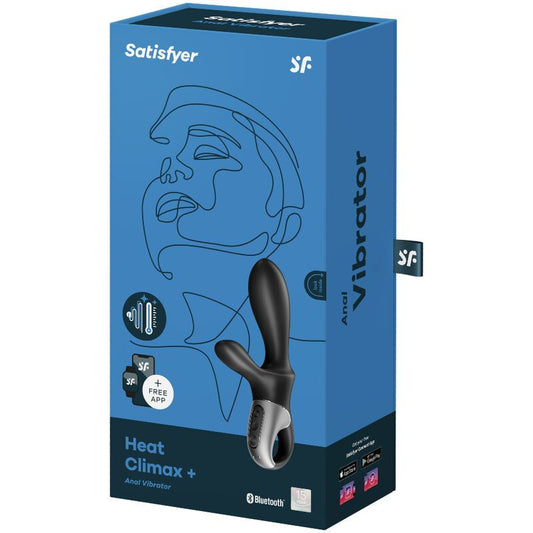 Satisfyer Connect Heat Climax + Vibrador Anal App - Negro