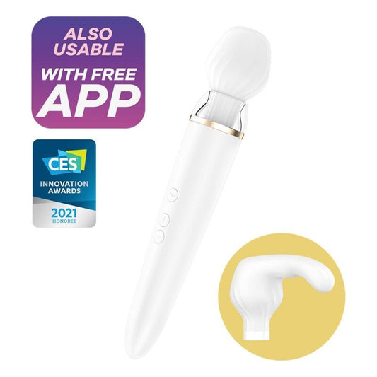 Satisfyer Connect  Double Wand-Er App - Blanco