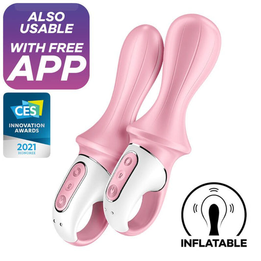 Satisfyer Connect Air Pump Booty 5+ Vibrador Anal Inflable - Rosa