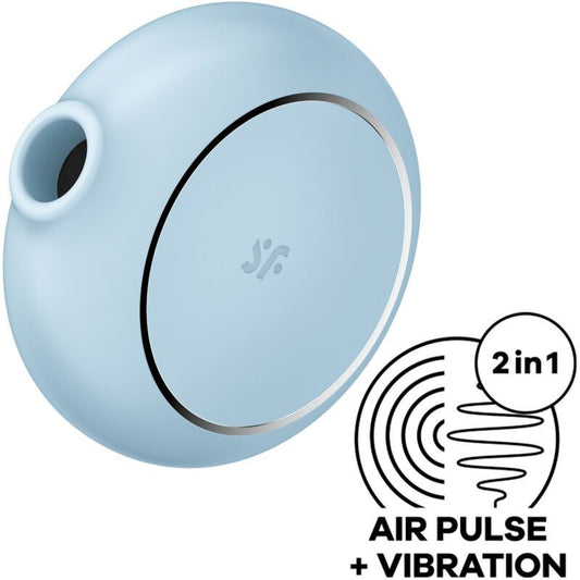 Satisfyer Air Pulse Pro To Go 3 Estimulador Y Vibrador Doble - Azul