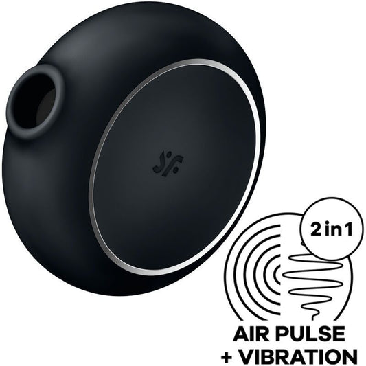 Satisfyer Air Pulse Pro To Go 3 Estimulador Y Vibrador Doble - Negro