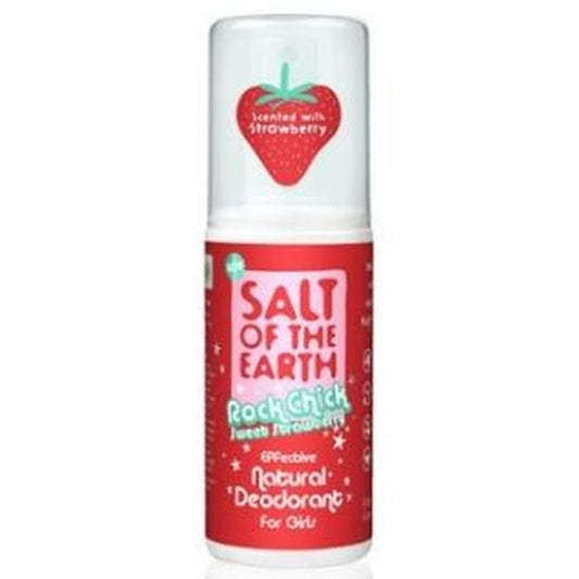 Salt Of The Earth Desodorante Niña Fresas Dulces Spray 100Ml.