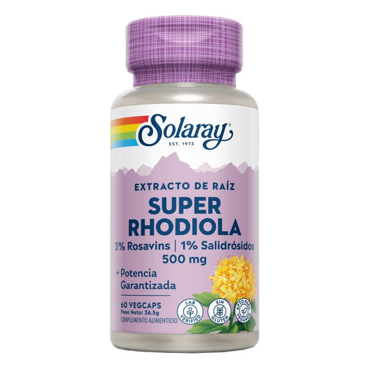 Solaray Super Rhodiola 500 Mg, 60 Cápsulas      